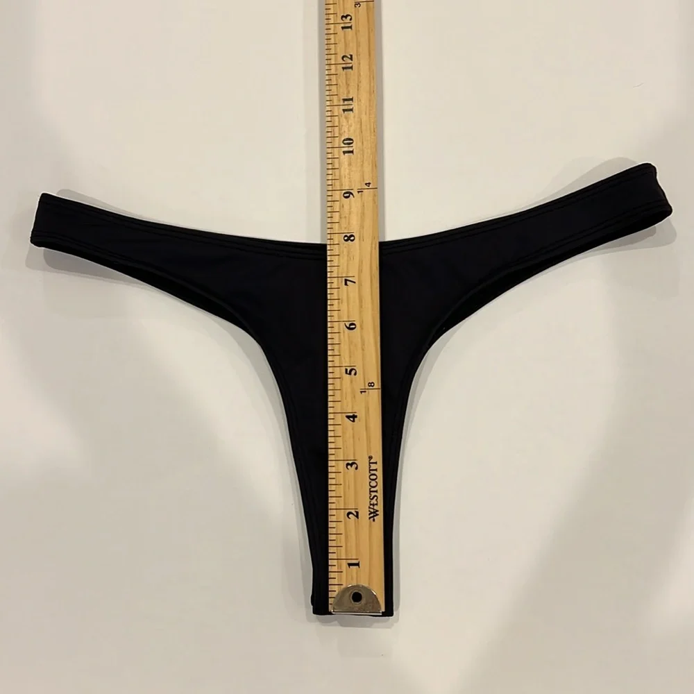 Frankie’s bikini’s Full Moon Micro black Bikini Bottom size small-NEW